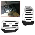 thumbnail image 2 of 2Pcs Gas Accelerator Pedal and Brake Pedal Cover Foot Pad Non-Slip for Universal Automatic Transmission Car,1 x Gas Pedal Cover 1 x Brake Pedal Cover,Silver, 2 of 5