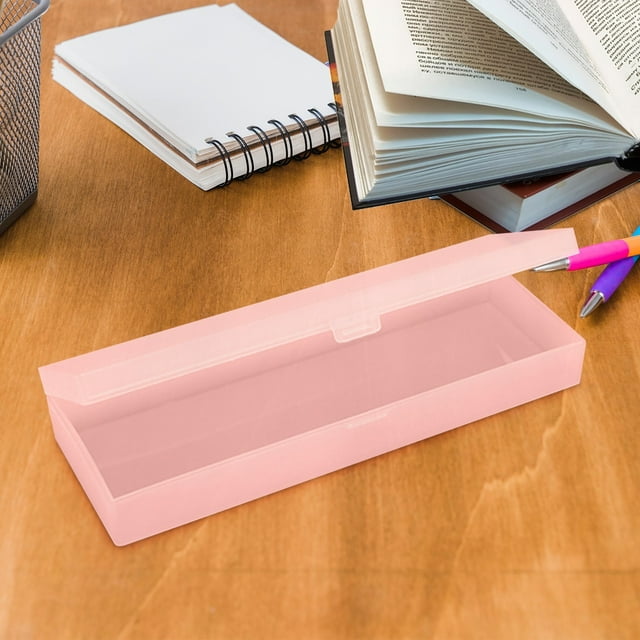 Trousse Multifonctionnelle Translucide Givrée, Design en Plastique Prolongé, Grande Capacité de Rangement, pour Jeunes Apprenants, Fournitures de Rentrée, Usage Quotidien Durable, Académie Élégante, Ihhxbs