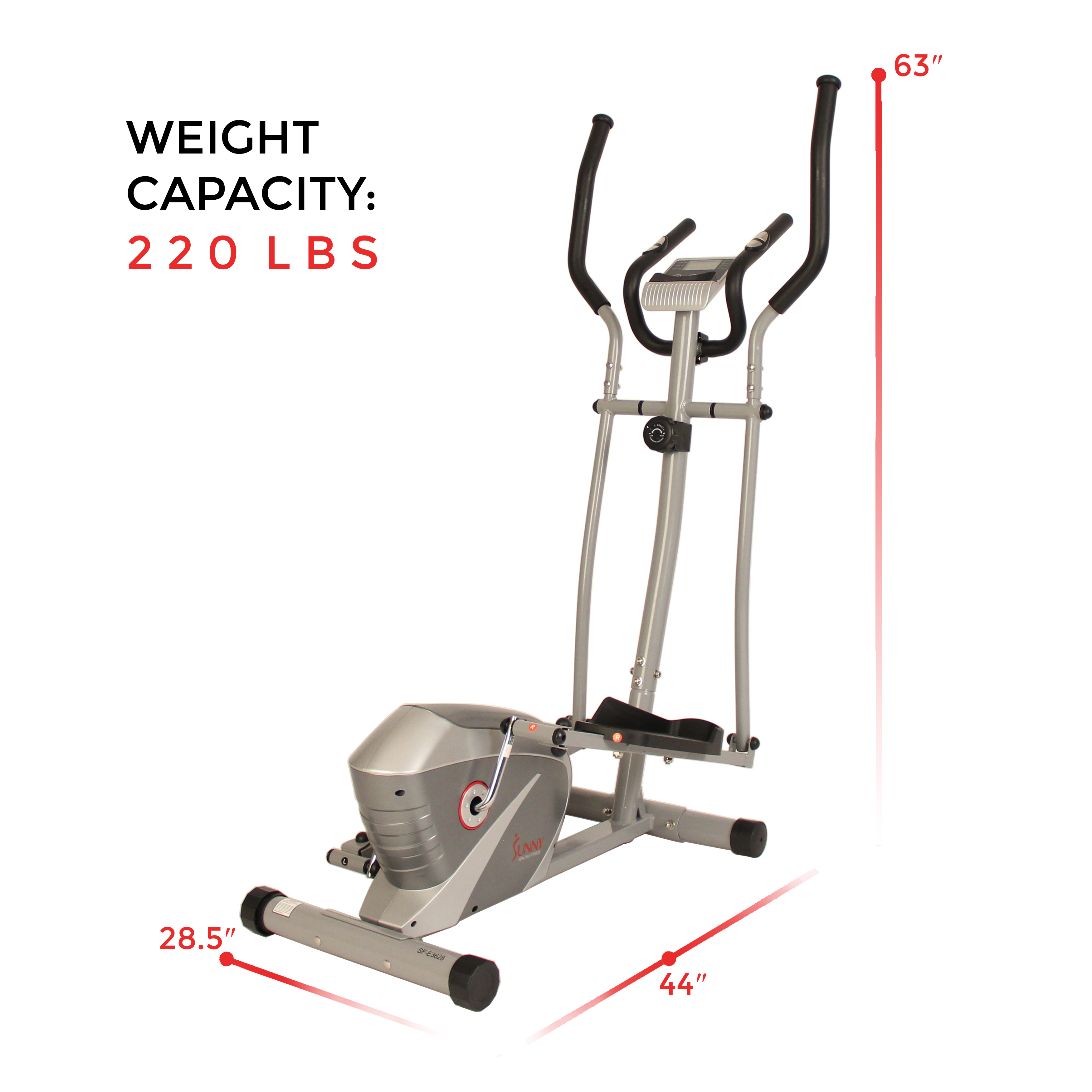 Sunny Health&Fitness SF-E3628 Magnetic Elliptical Trainer ...