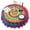 Rainbow Tie Dye, variant on Colorful Tie Dye Wave Pattern Round Tablecloth 60"x60",Wrinkle Wipeable Table Cloth for Kitchen Dining Room Picnic Patio Party