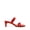 RED, variant on Women's Square Toe Heels for Women Two Strap Open Toe Low Block Chunky Heels Sandals Dress Pumps Shoes