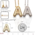 thumbnail image 6 of Bubble Letter Necklace Gold Initial Necklaces for Women - 14K Plated Chunky Necklace Dainty Jewelry for Women A-Z, 6 of 6