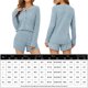 thumbnail image 2 of Pijamas Navideñas Conjunto de camisa y pantalones cortos de punto para dormir con cuello redondo, traje informal para el hogar para mujer Ygjytge Azul T M para Mujer, 2 of 8