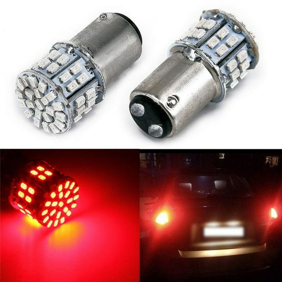 Car Tail Lights Lamp Red Bulb Stop Set 12V 50-SMD Long-lasting 360 Degrees