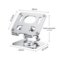 thumbnail image 4 of Para tableta de 4,7-12 pulgadas Riser 360 soporte giratorio plegable para teléfono móvil (plata), 4 of 4