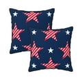 thumbnail image 1 of Velvet Decorative Throw Pillow Covers Set of 2, Soft Square Cushion Cover with Invisible Zipper American Flag Style Printing, 20"x20", 1 of 7