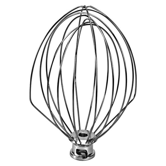 EeaseMX Batidora eléctrica para huevos, batidora, herramienta de cocina, agitador de acero inoxidable, compatible con batidor de alambre K45WW, color plateado.