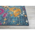 thumbnail image 2 of 8â€™ x 10â€™ Denim Blue Florals Distressed Area Rug, 2 of 5