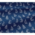 thumbnail image 4 of oneOone Cotton Jersey Blue Fabric Yacht Nautical Quilting Supplies Print Sewing Fabric By The Yard 58 Inch Wide, 4 of 4