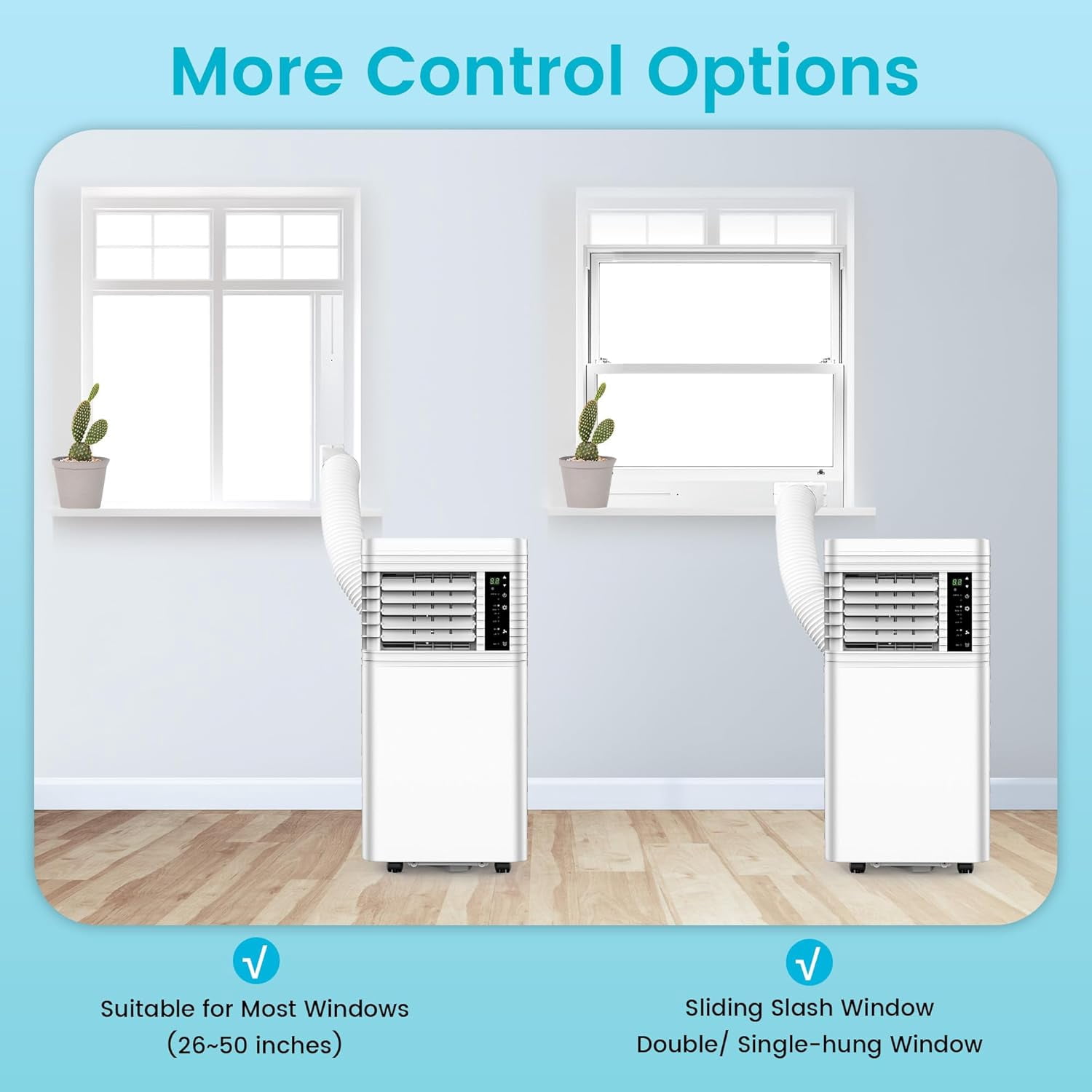 ZAFRO 12,000 BTU Portable Air Conditioner with Wifi & Remove Control, 44dB Ultra-Quiet Cools Up to 350sq.ft