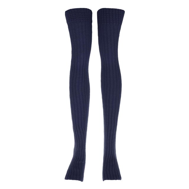 Calentadores de mujer 80 cm, calentadores de piernas de punto, calcetines, calentadores de piernas, calcetines calentadores de piernas Azul