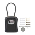 thumbnail image 2 of Figatia Outdoor Key Safe Box with Combination Lock, 3.94" x 1.97" x 5.91", Black, 2 of 8