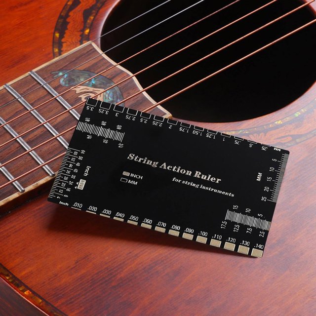 AKEGAMN Liquidation! & Règle d'Action Guitare Classique Jauge de Hauteur en Acier Inoxydable & Outil de Réglage Elle Est Fabriquée en Matériau Inoxydable de Haute Qualité et Finement Polie avec Excellente