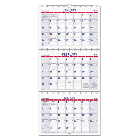 Flowers 2010 Wall Calendar - At-A-Glance Move-A-Page 3-Month Wall Calendar