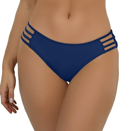 RUTAYY Swimwear Women Swim Bottom High Waist Retro Basic Full Coverage Bikini Tankini Swimsuit Briefs Tropical Swim Wear