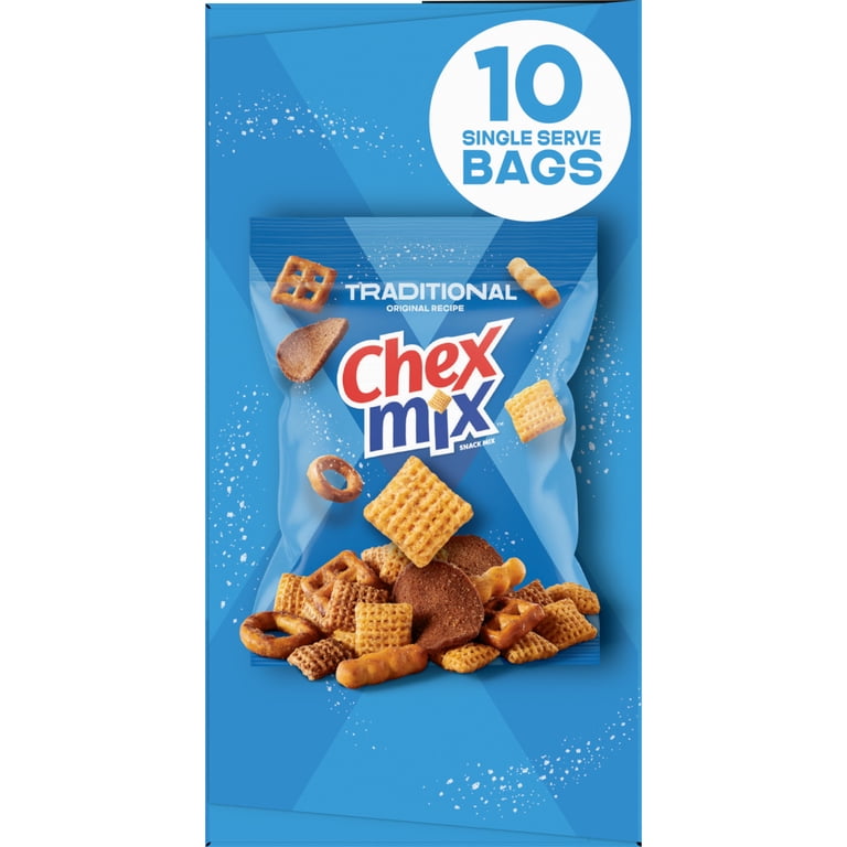 SxTxH 4枚セット Chex Mix Traditional Savory Snack Mix Party Pack 17.5 oz 10 Single