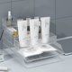 thumbnail image 3 of Caja de almacenamiento de cosméticos con patrón de ondas, cesta de almacenamiento transparente para escritorio, caja de acabado, estante de almacenamiento apilable para dormitorio, 3 of 5