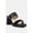 Black, variant on Eddlia Slip On Platform Sandals In Off White
