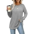 thumbnail image 5 of Womens Tops! Comdrip Long Sleeve Shirts for Women Business Casual Tops Fall Fashion Clothes Workout Plus Size Teacher School Outfits 2025 Womens Fall Tops Grey 2XL, 5 of 7