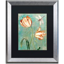 Trademark Fine Art "Tulips Ablaze I" Canvas Art by Color Bakery, Black Matte, Silver Frame