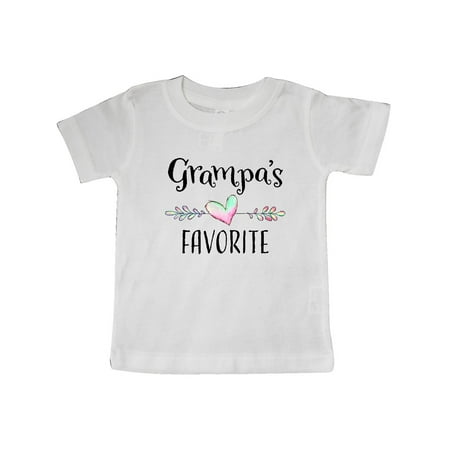 

Inktastic Grampas Favorite- Heart Grandchild Gift Baby Boy or Baby Girl T-Shirt