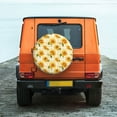 thumbnail image 2 of Daiia Light Yellow Plaid Sunflower Tire Covers , Travel Trailer Camper Truck SUV Motorhome Waterproof Wheel Cover, Sun Rain Snow Protector-15 inch, 2 of 8