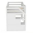 thumbnail image 5 of Harper & Bright Designs Twin Size Loft Bed with Storage Stairs, Solid Wood Low Loft Bed with Window for Girls Boys Bedroom, White, 5 of 12