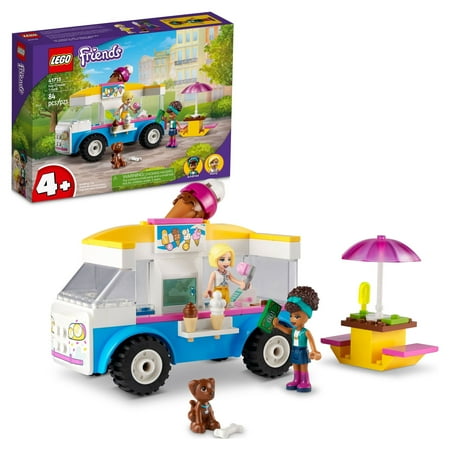 UPC: 0673419357302 | LEGO Friends Ice-Cream Truck Building Toy Pretend Play Gift for Kids Girls Boys Ages 4 and Up Featuring Toy Van Andrea & Roxy Mini-Dolls Toy Dog and Accessories 41715