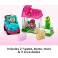 thumbnail image 5 of Fisher-Price Little People Barbie Horse Stable Toddler Playset with Light Sounds & 7 Pieces, 5 of 6
