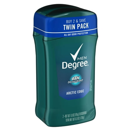 Degree Men Arctic Edge 48 Hour Protection Deodorant Stick, 3 oz, 2 (Best Deodorant For Wetness Protection)