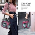 thumbnail image 2 of DouZhe Lunch Bags for Women and Men, Fractal Red Magenta Spiral Prints Reusable Portable Insulated Cooler Waterproof Lunch Tote Bag for Travel Work School Picnic, 2 of 7