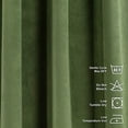 thumbnail image 4 of 3S Brother's Extra Long Solid Luxury Matte Velvet Soft Curtain Lime Single Panel Hanging Back Tap & Rod Pocket Home Décor 5-25 Feet Custom Made Curtains -Made in Turkey Each(52"x180"), 4 of 7