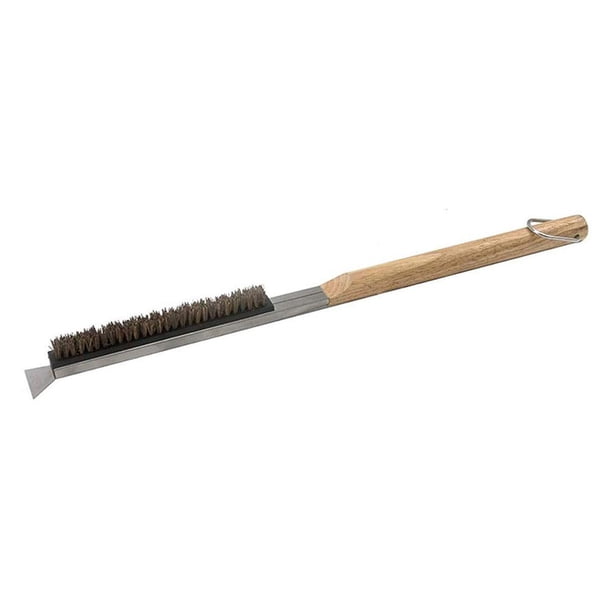 Cepillo Con Raspador Para Horno Y Barbacoa – Triple Cabezal, Acero Inoxidable, Longitud 44 Cm, Fácil Limpieza