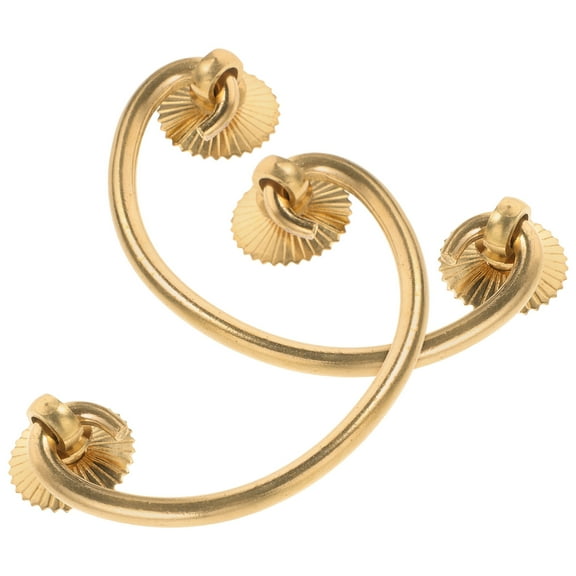 FRCOLOR 2 Pcs Long Handle Tools Gold Knobs Antique Kitchen Cabinet Handles