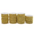 thumbnail image 4 of Guirnalda decorativa de perlas YoungJewl con ribete de cinta, 10 m, color dorado, 4 of 7