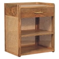 thumbnail image 2 of Oak-ish Bedside with T-bar Design / Serves as Functional Bedroom Storage, 2 of 5