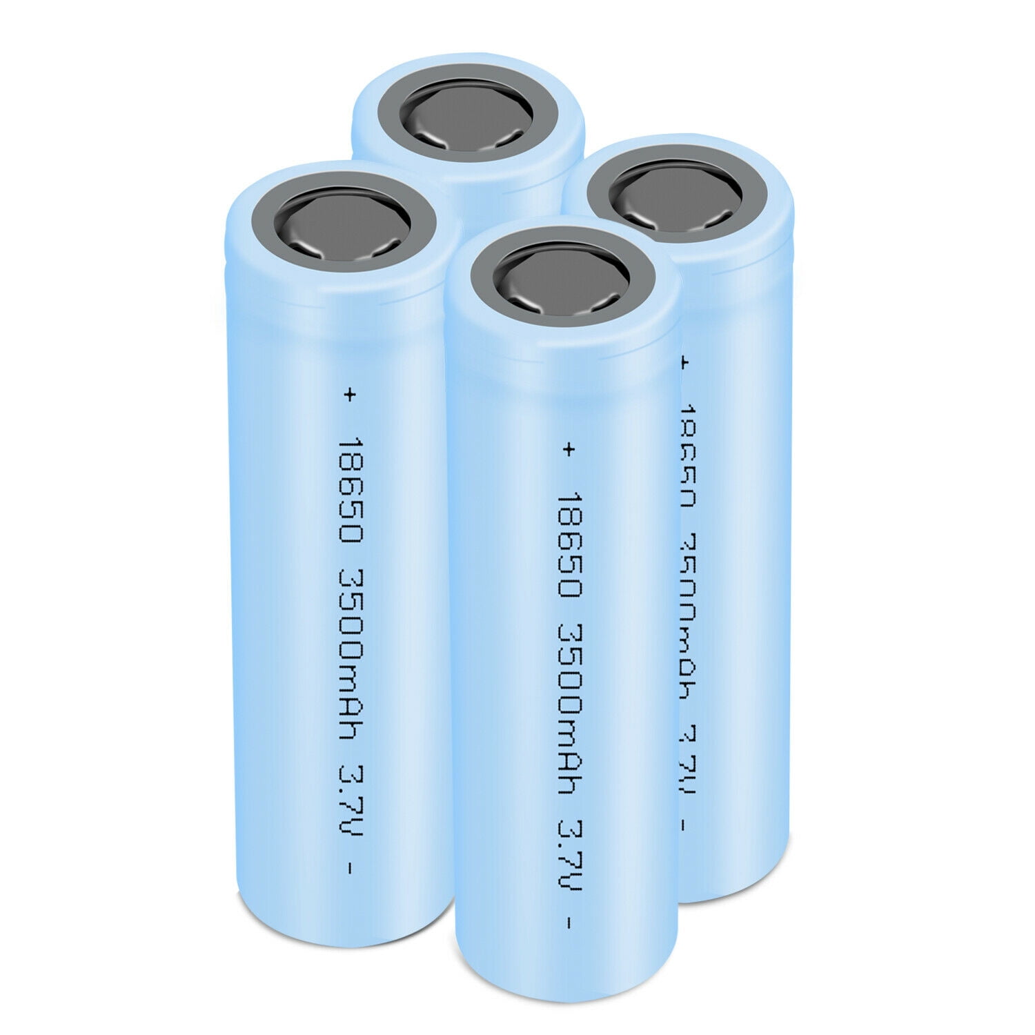 4 Pcs Batteries 3500mAh 18650 Flat Top Rechargeable Battery For Flashlight/Case