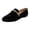 Black, variant on Rokment Womens Dressy Shoes 2026 Stylish Casual Metallic Chain Suede Low Heels Business Office Work Formal Flat Comfortable Walking Slip on Loafers Fall Black Size 6