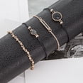 thumbnail image 4 of Ayyufe Bohemian Bracelets Pack Of 4 Women Bohemian Round Bar Stone Bracelet Rope Chain Bangle, 4 of 8