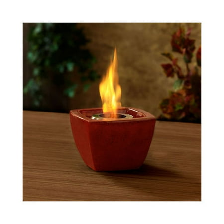 Real Flame Ceramic Fire Pot In Red