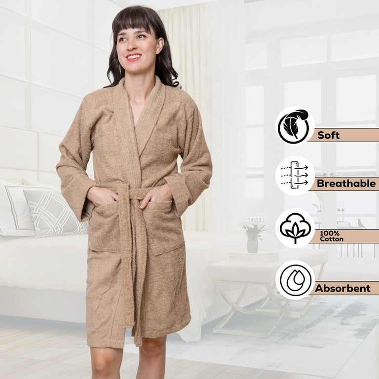 GOLD TEXTILES Premium Terry Cloth Robes for Women GOLD TEXTILES Premium Terry Cloth Robes for Women