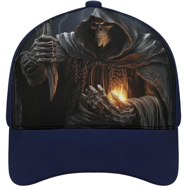 Grim-Reaper Baseball Cap Classic Golf Cap Soft Dad Hat Multicolor Adjustable Low Profile Hat Unisex