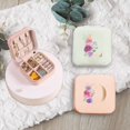 AUMIY Watercolor Flower Letters Jewelry Box Portable Organizer Display