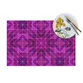 thumbnail image 4 of ZNDUO Placemats, 4 PCS Heat Resistant Stain Resistant Woven PVC Insulation Placemats, Durable Washable Elegant Table Mats for Dining-Purple Triangle Mosaic, 18"x12", 4 of 6