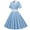 Blue Womens Summer Dress, variant on USSUMA Womens Midi Sundresses Summer Casual Sleeveless 1950s Retro Rockabilly Dresses Ladies Plus Size 50's 60's Party Costume Gown V Neck Sun Dress Beach Vacation Party Female