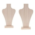 thumbnail image 1 of Busto de madera sin terminar para exhibir collares, cadenas y colgantes, 2 piezas, 1 of 9