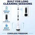 thumbnail image 4 of Electric Spin Scrubber, Cordless Power Shower Cleaner with Extendable Handle, Dual Speed & USB-C Quick Charge, 4 Replaceable Brush Heads Cleaning Brush for Bathtub, Tile, Grout, Floor, Sink, 4 of 8