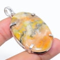 thumbnail image 2 of Natural Bumblebee Jasper Gemstone 925 Sterling Silver Pendant 2.09", 2 of 2