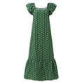 thumbnail image 2 of Dresses for Women Plus Size Summer Casual Maxi Dress Sleeveless Polka Dot Long Dress Ladies Evening Party Beach Dresses S-5XL, 2 of 5