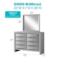 thumbnail image 2 of Glory Furniture Marilla 8-Drawers Bedroom Dresser in Silver Champagne, 2 of 8
